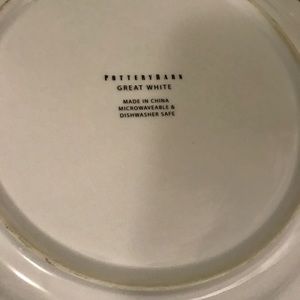 Pottery Barn dinner plates (6) Great White